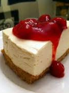 A picture of no bake cheesecake great for kids.