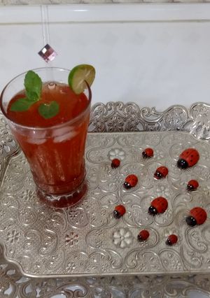 عکسی از دستور شربت توت فرنگی