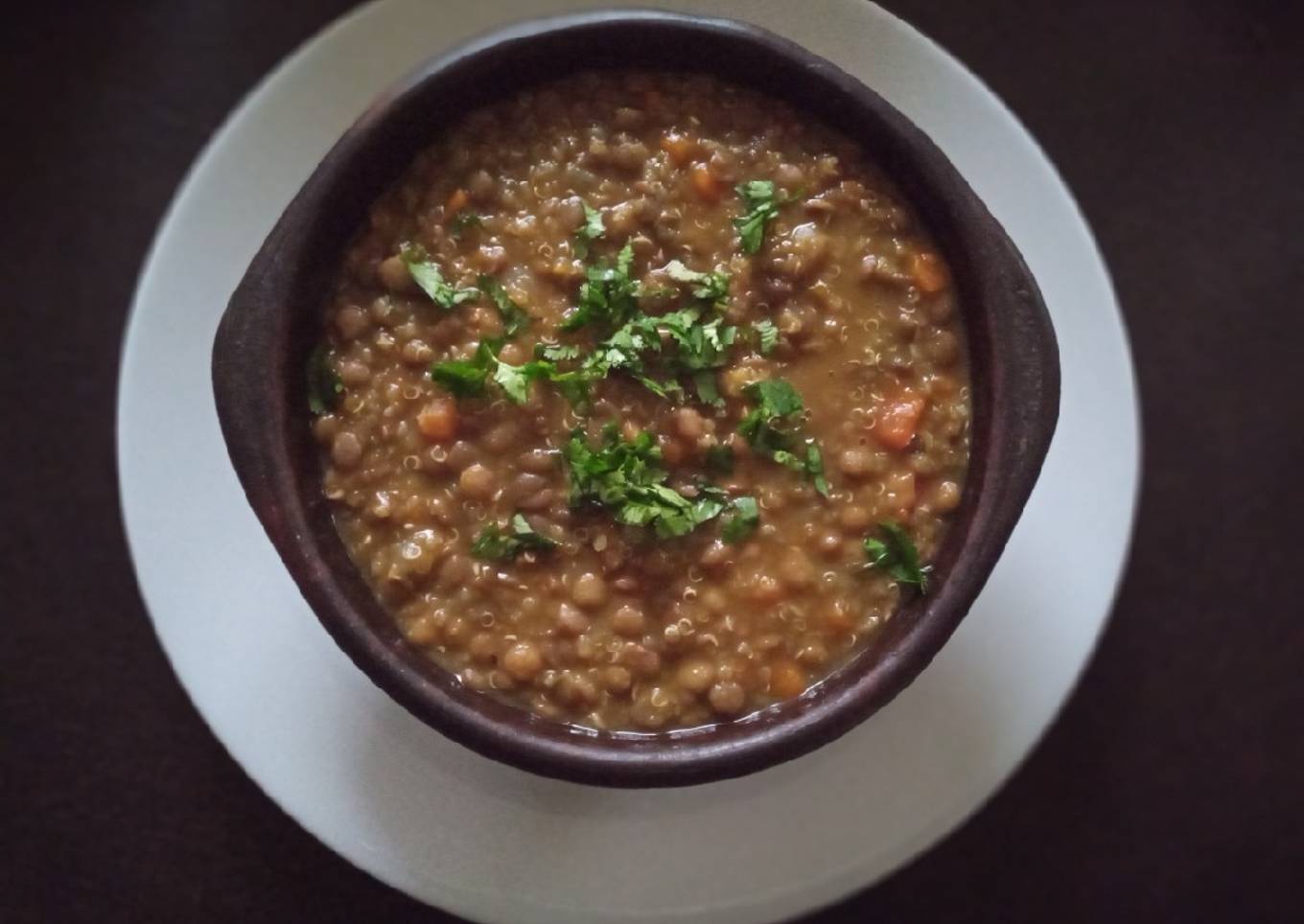 Guiso de lentejas con quinoa
