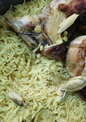 صورة لوصفة رز بالعدس الاصفر
