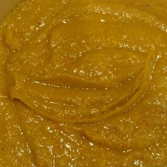 A picture of Red Lentils and squash soup.