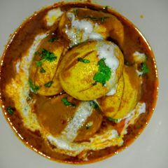A picture of Egg potato curry.