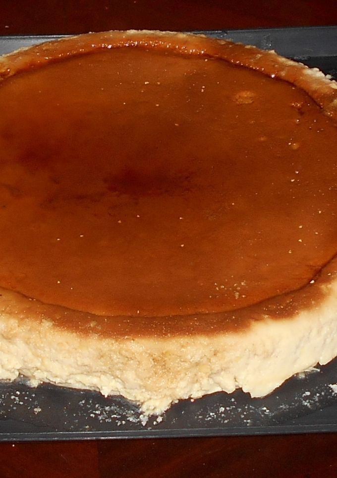 Una foto de Flan de almendra