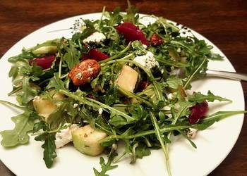 The New Way Making Recipe Healthy arugularoasted beetgreen apple candied pecans salad Delicious Steady