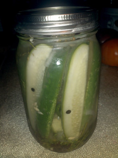 A picture of Secretly Simple One Day Dill Pickles.