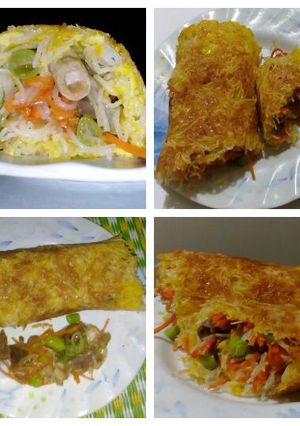 Hình của món Giòn tan miến cuộn lòng gà^^.