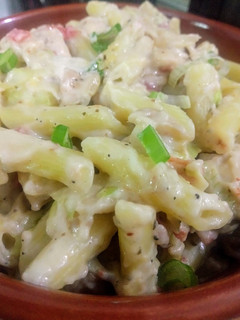 A picture of White Sauce Pasta.