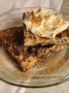 Una foto de 🍎Tortilla dulce de manzana con avena, pasas y nueces🍎Postre sin azúcar, sin edulcorante, sin harina🍎