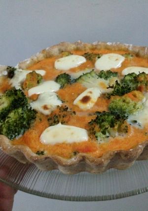 Una foto de Tarta de brócoli y zapallo
