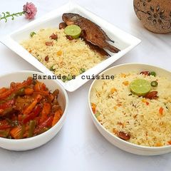 A picture of Velencia rice with chicken and beef soup.