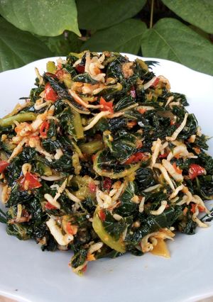 Foto resep Oseng oseng daun pepaya ala warteg