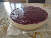 Una foto de cheesecake mascarpone sin horno