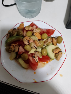 Una foto de Ensalada de mejillones en escabeche