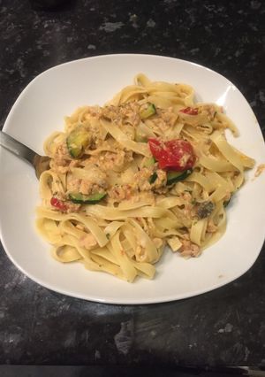 A picture of Cheap & Easy Salmon Tagliatelle.