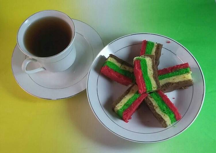 Bolu Kukus warna warni simpel 😀