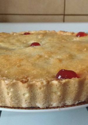 Una foto de Tarta fácil de membrillo y coco