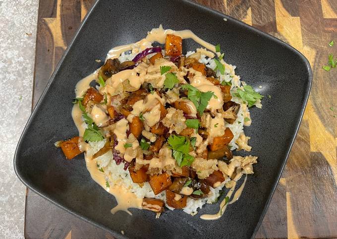 Recipe of Super Quick Homemade Sweet Chili Roasted Veg Bowl