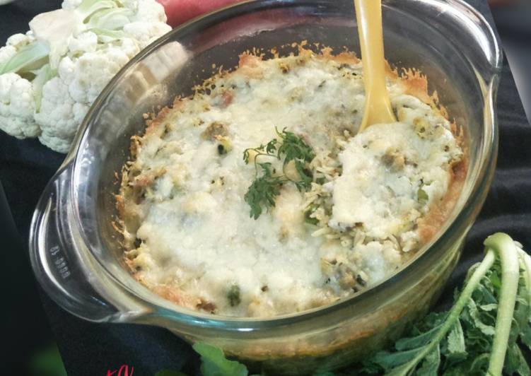 Winter Veg-cheesy Rice casserole(indian style)