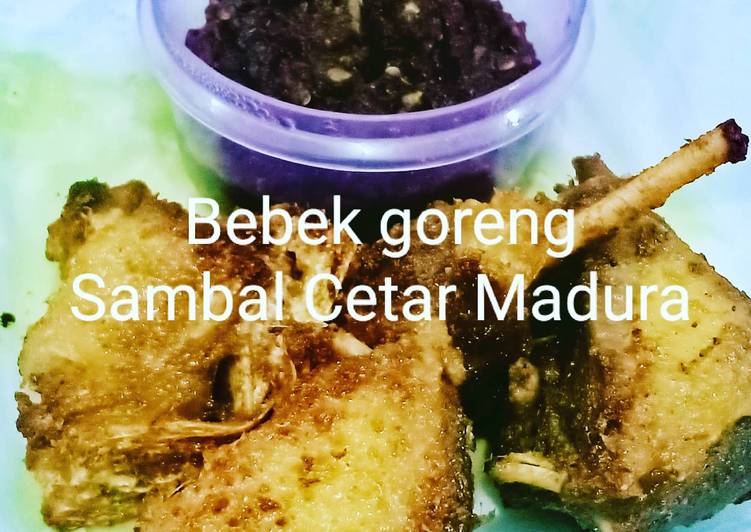 Resep Bebek goreng sambal Cetar Madura 🔥 yang Enak