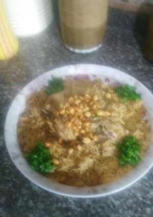 صورة لوصفة ارز بخاري باللحم
