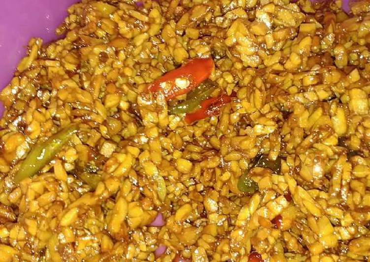 Bagaimana Membuat Kering Tempe Pedas Manis, Sempurna