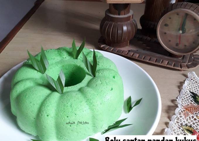 Cara Buat Bolu santan pandan kukus Anti Gagal