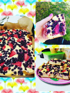 Túrós-joghurtos fitt kevert süti🍓💮🌸 recept fotója