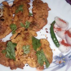 A picture of Bombay Duck Fish Pakodas.