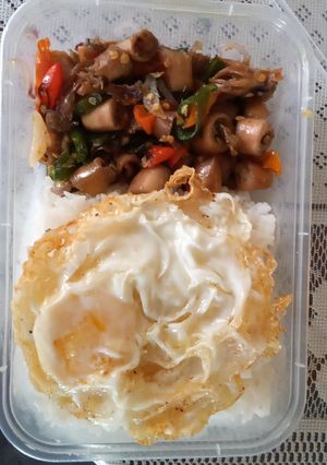 Foto resep Nasi cumi asin pedas