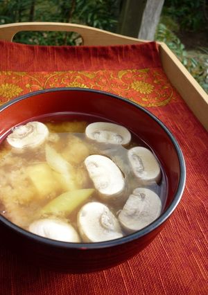 A picture of Mushroom Miso Soup.