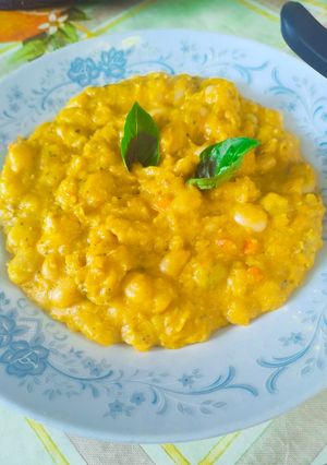 Una foto de Porotos con mazamorra
