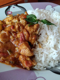 Una foto de Pollo al curry