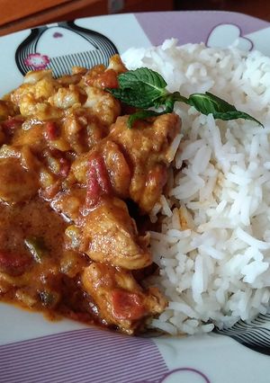 Una foto de Pollo al curry