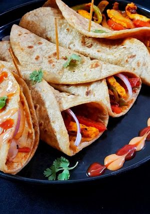 A picture of Chili Paneer Roll.