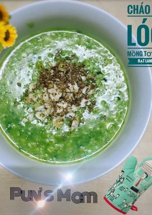 Hình của món Cháo cá lóc rau mồng tơi mix hạt lanh.