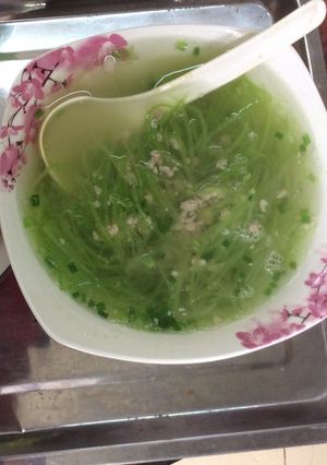 Hình của món Canh bí nấu thịt bằm.