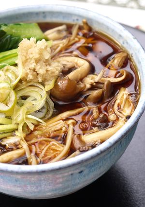 A picture of Warm and Cozy Mushroom Soba Noodles.