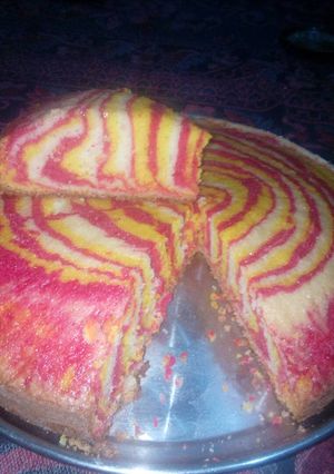 صورة لوصفة كيكة قوس قزح