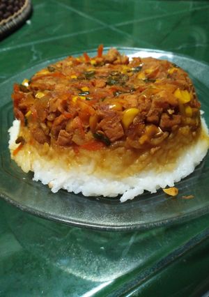 Foto resep Nasi Tim Ayam Sayur