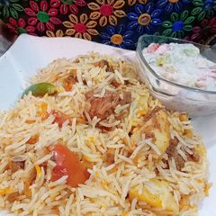 Special Aloo beef biryani A picture of Special Aloo beef biryani.