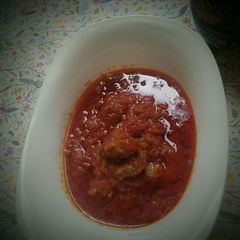 A picture of Beef tomato stew.