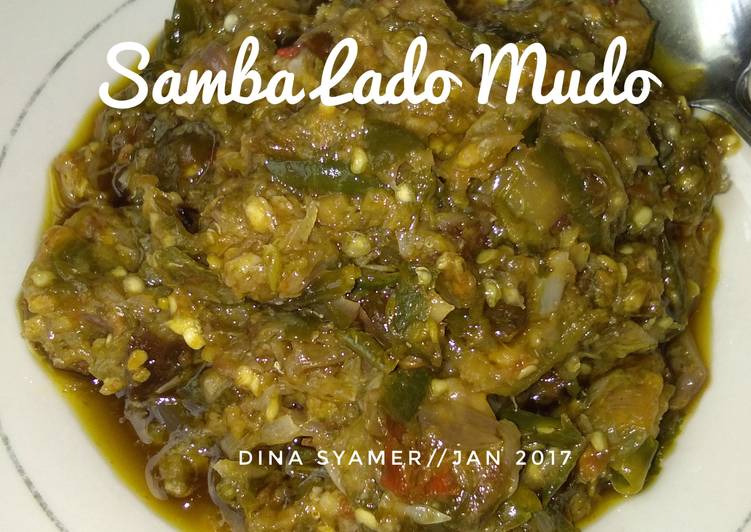 Samba Lado Mudo (sambal cabe ijo) khas Padang