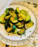 Zucchini with garlic and dill as a side dish