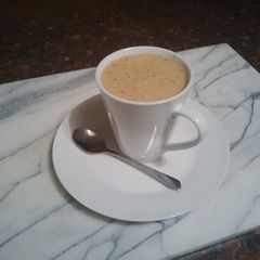 A picture of Bornmann's Vegan Hot Chocolate.
