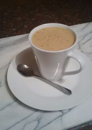 A picture of Bornmann's Vegan Hot Chocolate.