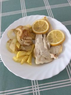 Una foto de Merluza al horno