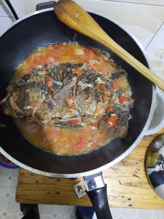 A picture of Lazy Tilapia stew.