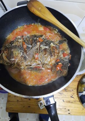 A picture of Lazy Tilapia stew.