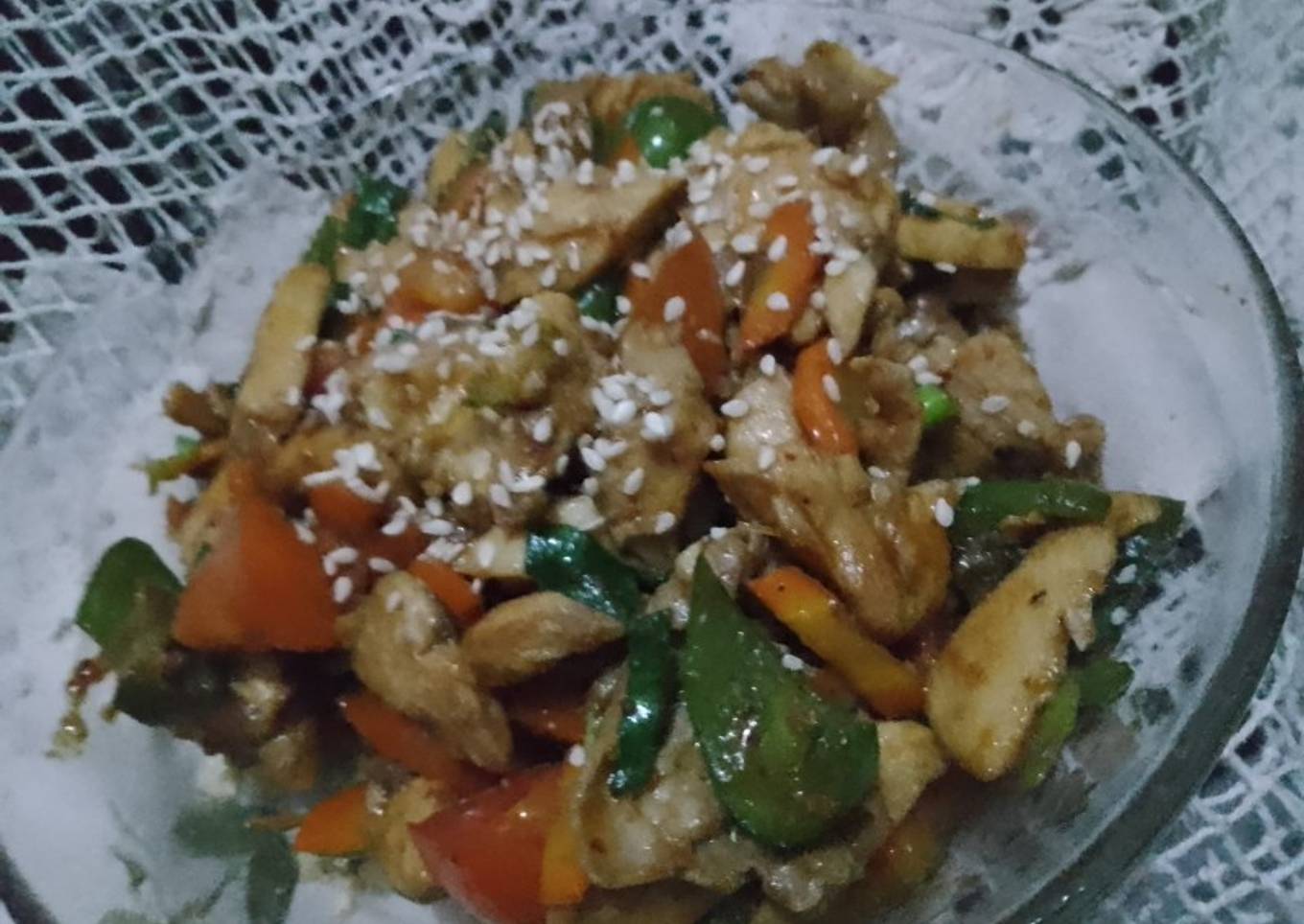 Oseng ayam pedas