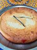 Light Coconut Milk, Vanilla, and Black Currant Cake